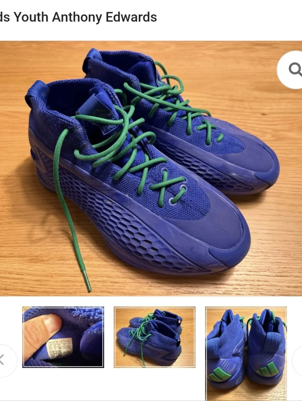 Adidas AE1 Basketball Shoes Velocity Blue Anthony Edwards